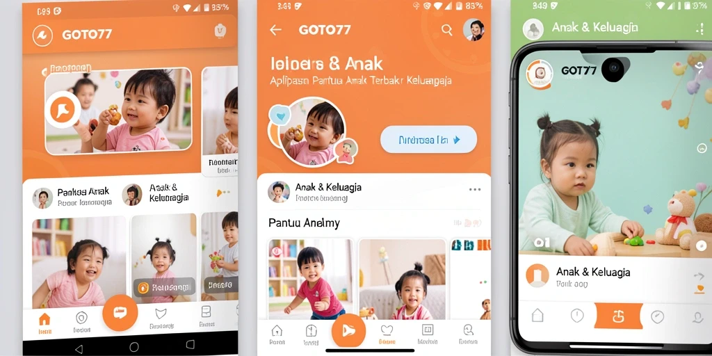 Antarmuka utama GOTO77 yang menampilkan fitur Pantau Anak dengan jelas.