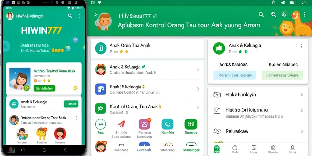 Tampilan fungsional aplikasi Kontrol Orang Tua HIWIN777.
