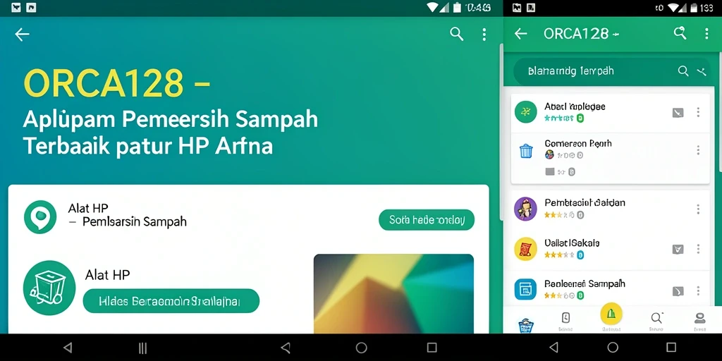 Tampilan antarmuka ORCA128 untuk pembersihan sampah yang mudah digunakan.