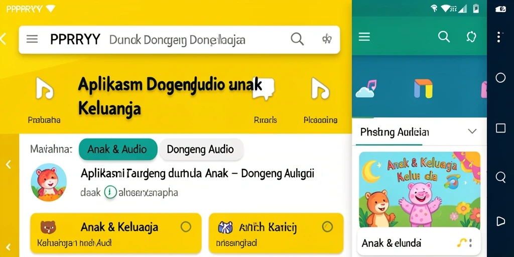 Antarmuka aplikasi PPRRYY yang ramah anak dan mudah digunakan.