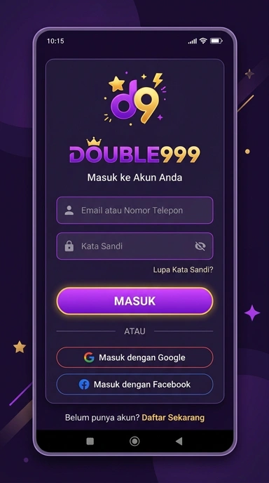 Tampilan halaman login double999