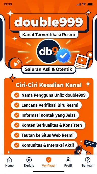 Tampilan kanal resmi double999